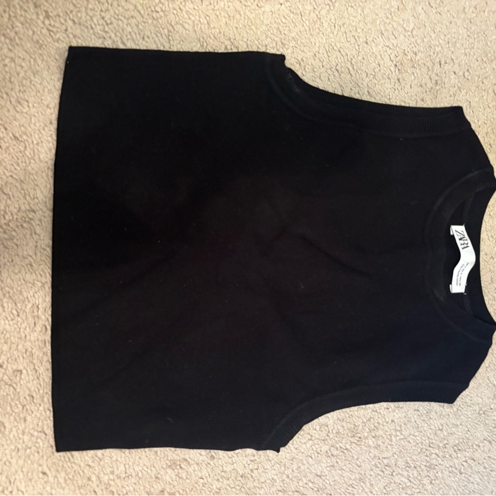 Zara Black Knit Top